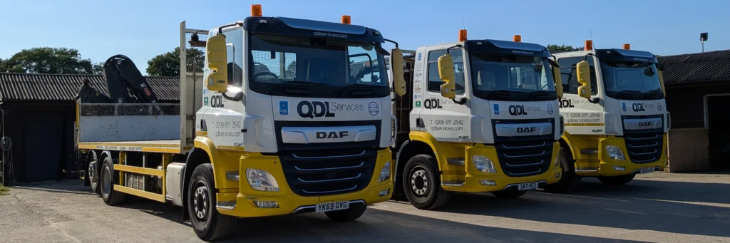 QDL Services truck in the Crawley yard. About QDL Services and QDL Training